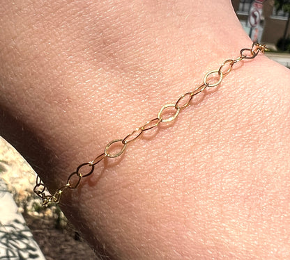 Oval Link Cable Chain Bracelet - Gold Filled