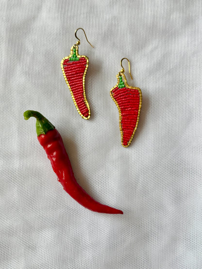 Beaded Smut Pepper Earrings