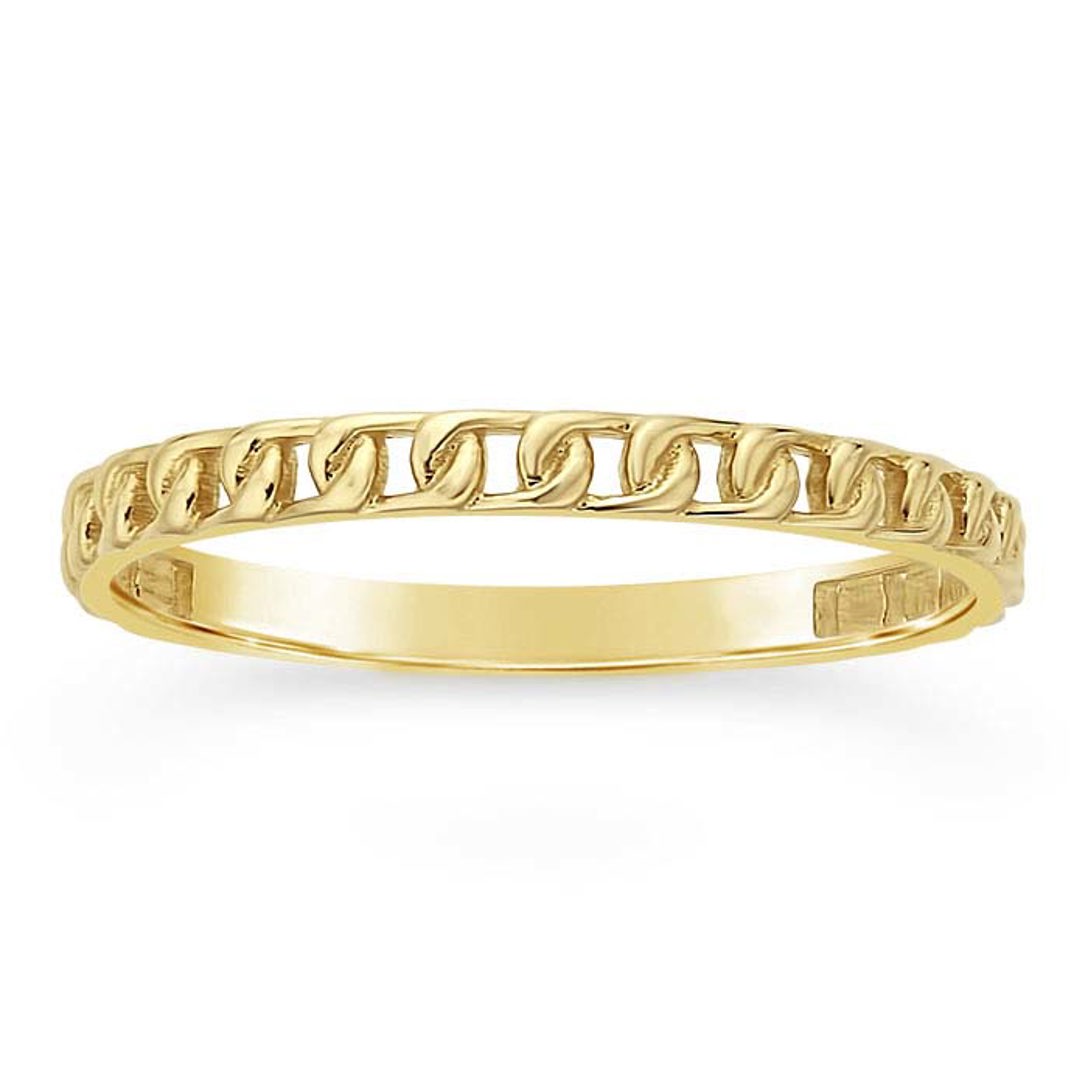 Curb Chain Ring - 14K Gold