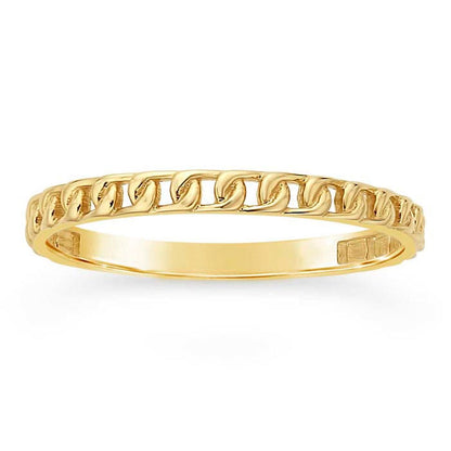 Curb Chain Ring - 14K Gold