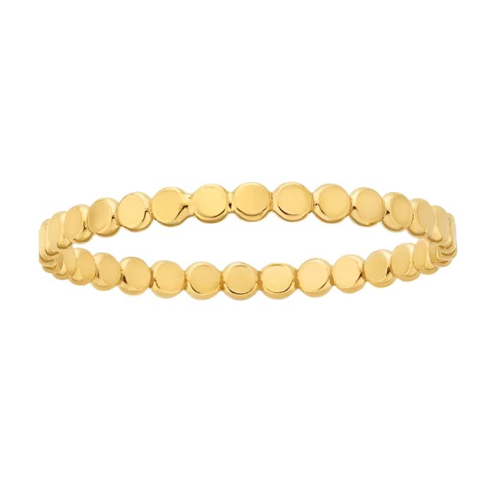 Flat Beaded Ring - Gold Filled