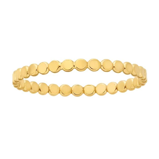 Flat Beaded Ring - Gold Filled