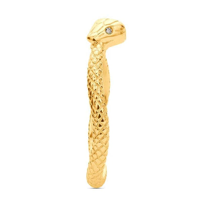 Diamond Set Ouroboros Ring - 14K Gold