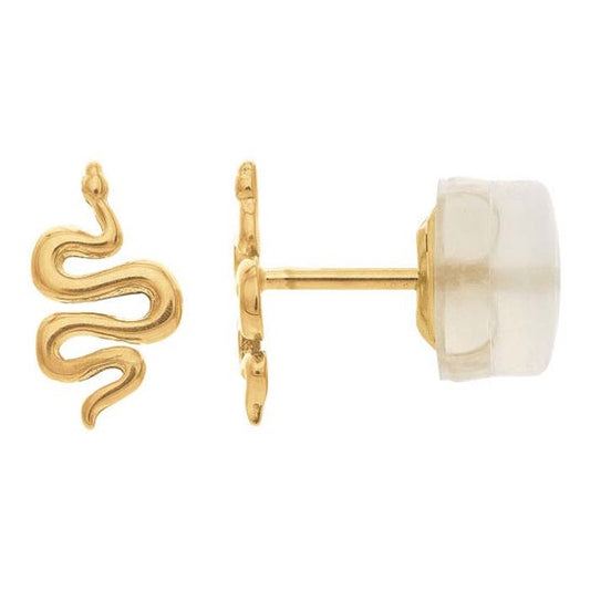 Snake Post Earring - 14K Gold