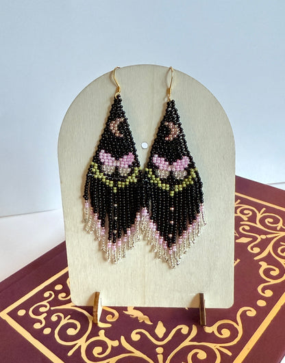 Moth Beaded Earrings