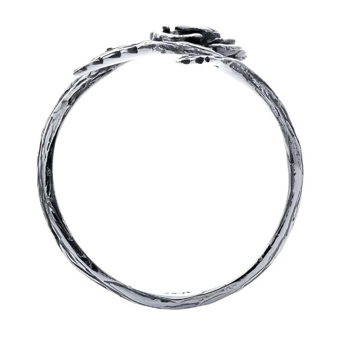 Rose Bypass Ring - Sterling Silver