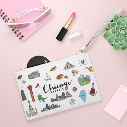 Chicago Doodles Clutch Bag