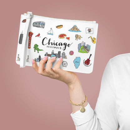 Chicago Doodles Clutch Bag