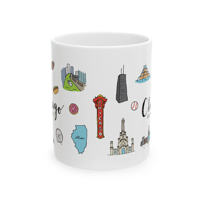 Chicago Doodles 11oz Ceramic Mug