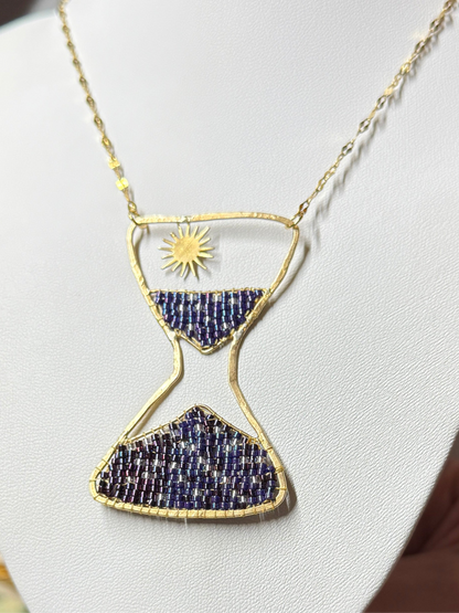 Beaded Hourglass Necklace