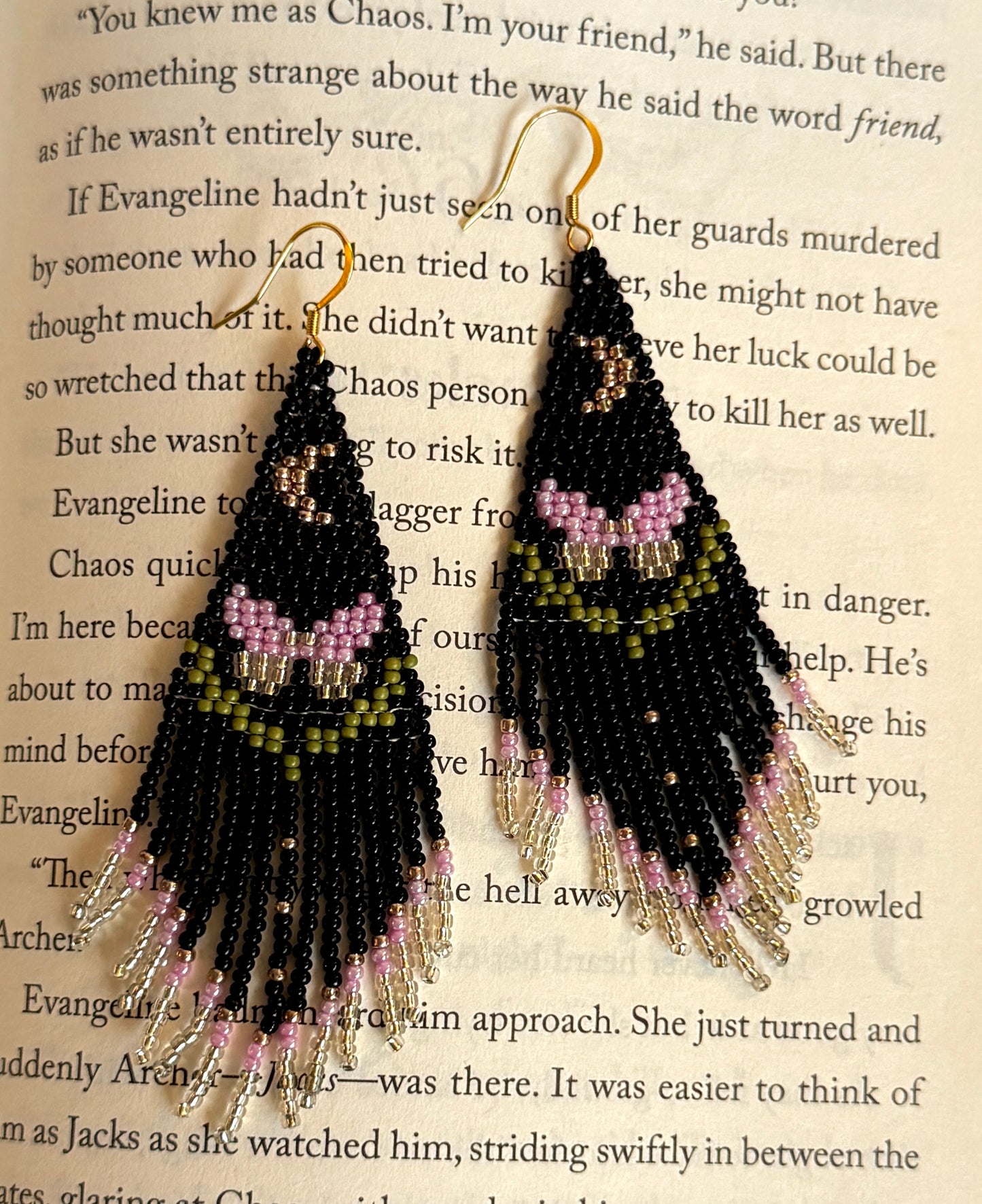 Moth Beaded Earrings
