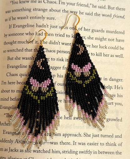 Moth Beaded Earrings