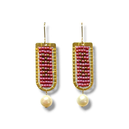 Beaded Earrings With Pearls