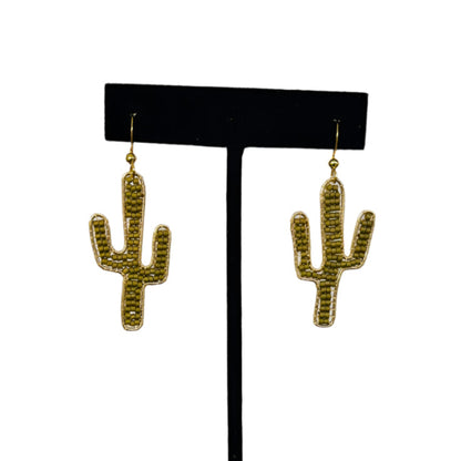 Beaded Cacti Earrings