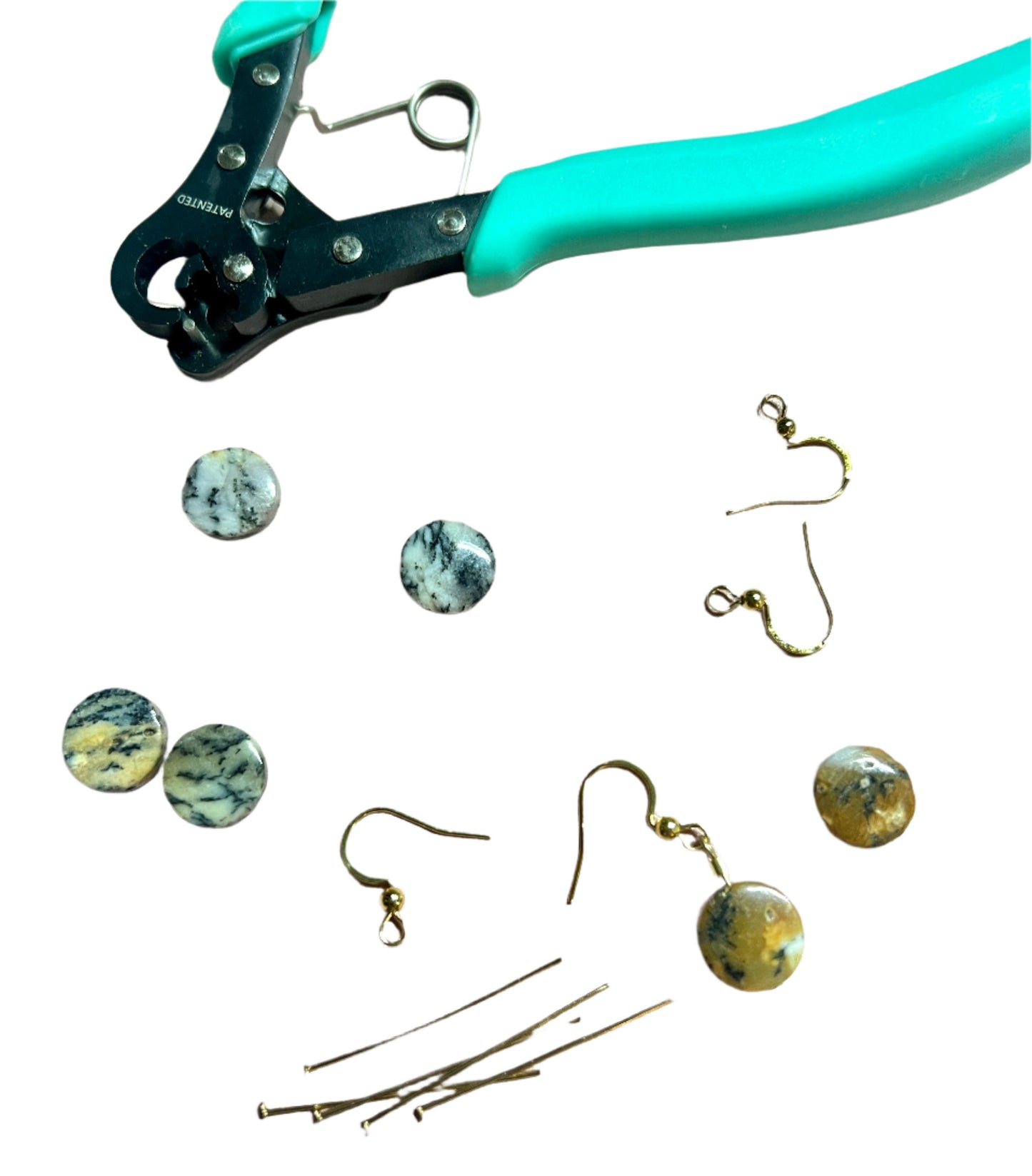 Black Moss Opal Earrings