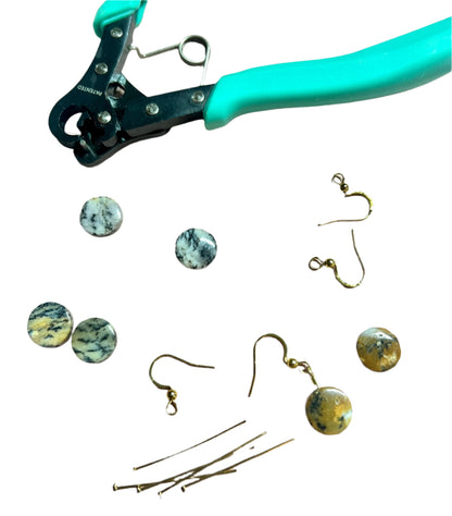 Black Moss Opal Earrings