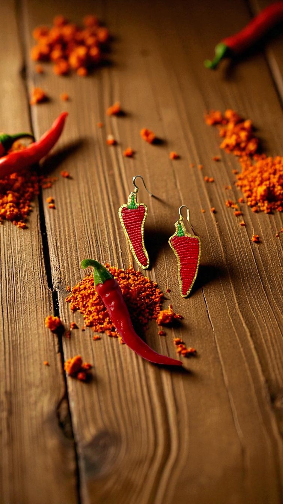Beaded Smut Pepper Earrings