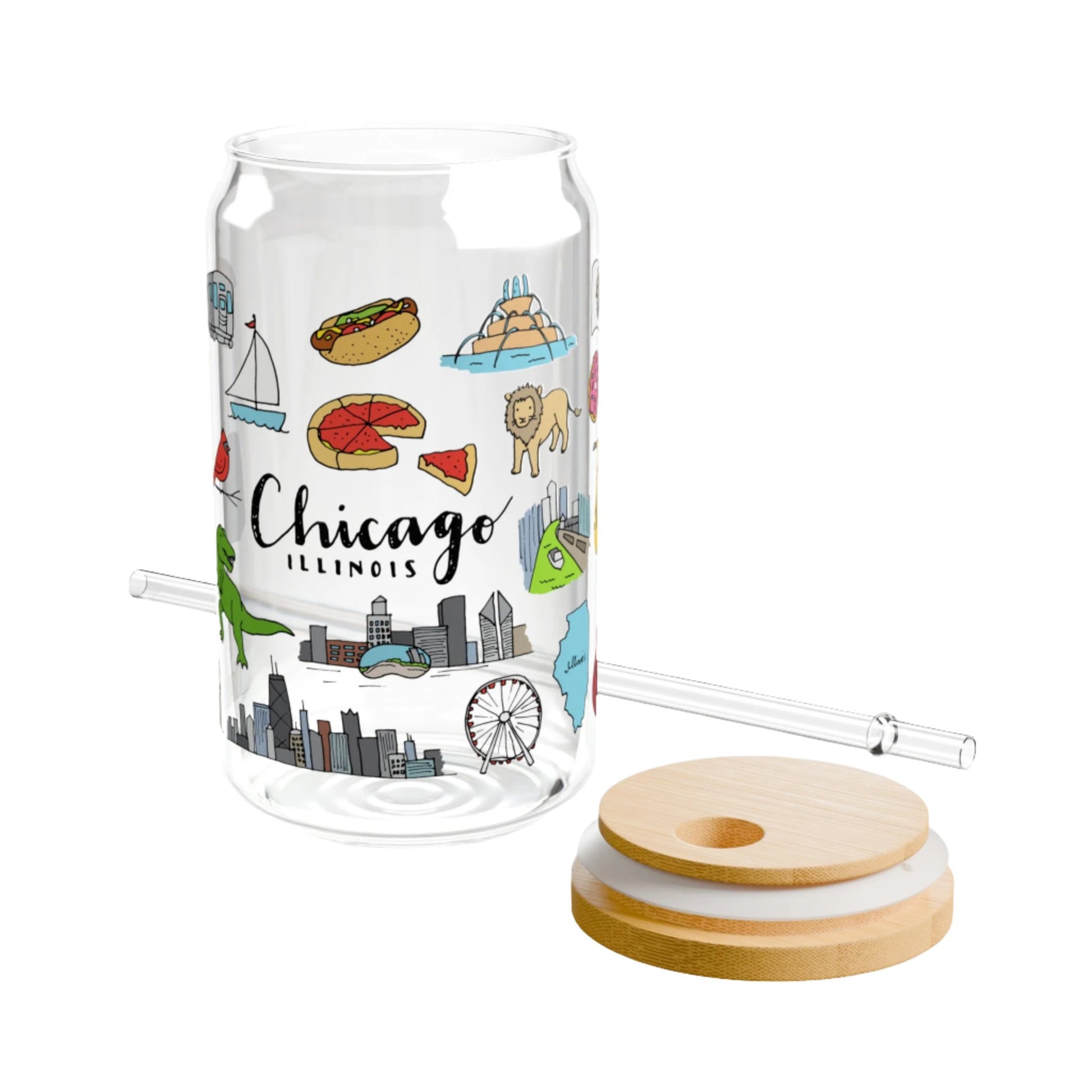 chicago glass can souvenir