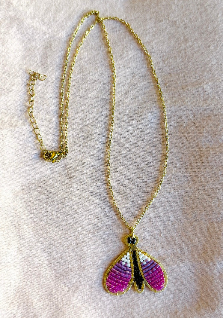 Beaded Butterfly Necklace