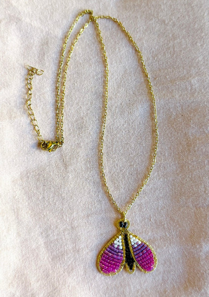 Beaded Butterfly Necklace