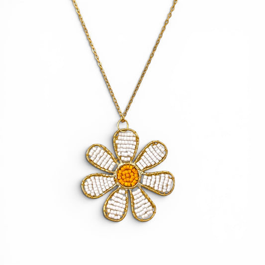 Daisy Beaded Necklace