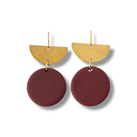 Libby Earrings - Maroon