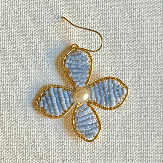Hydrangea Beaded Earrings