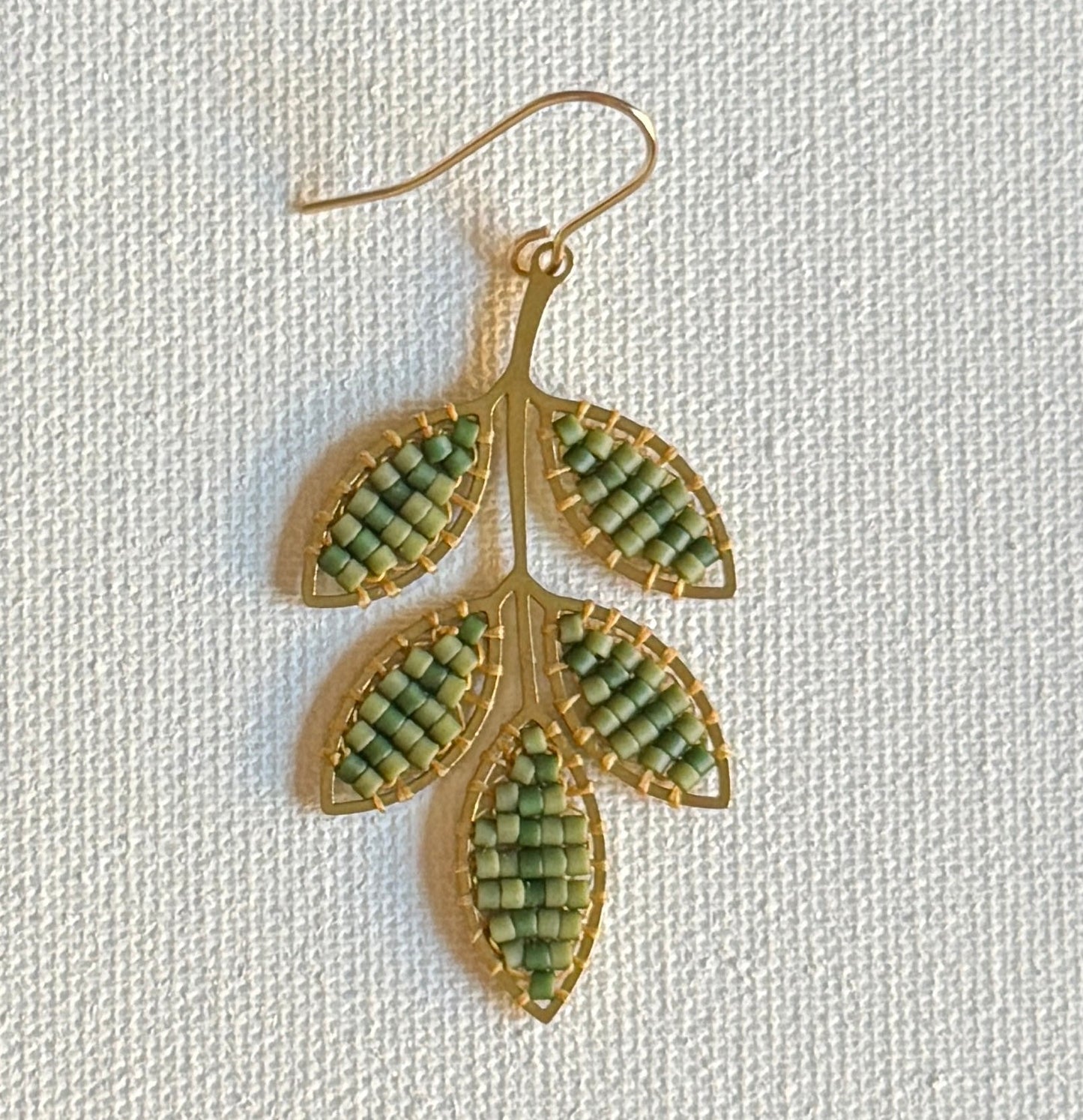 Leaves Beaded Earrings