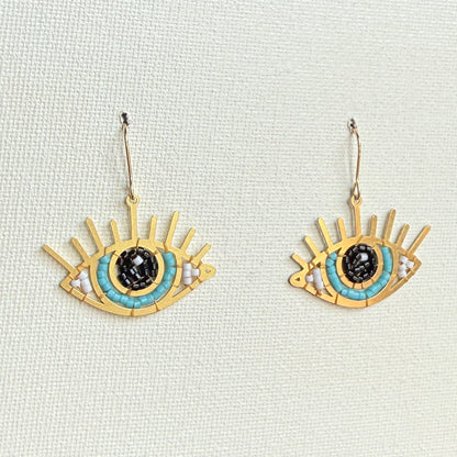 Not So Evil Eyes Beaded Earrings