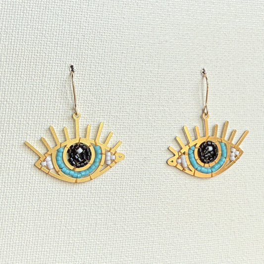 Not So Evil Eyes Beaded Earrings