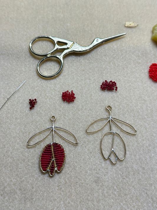 Tulip Beaded Earrings
