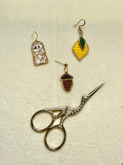 Beaded Lemon Earrings