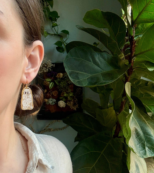 Beaded Ghost Earrings