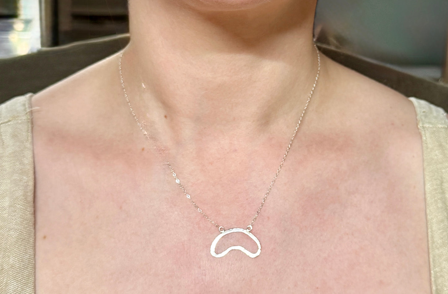Bean Necklace - Sterling Silver