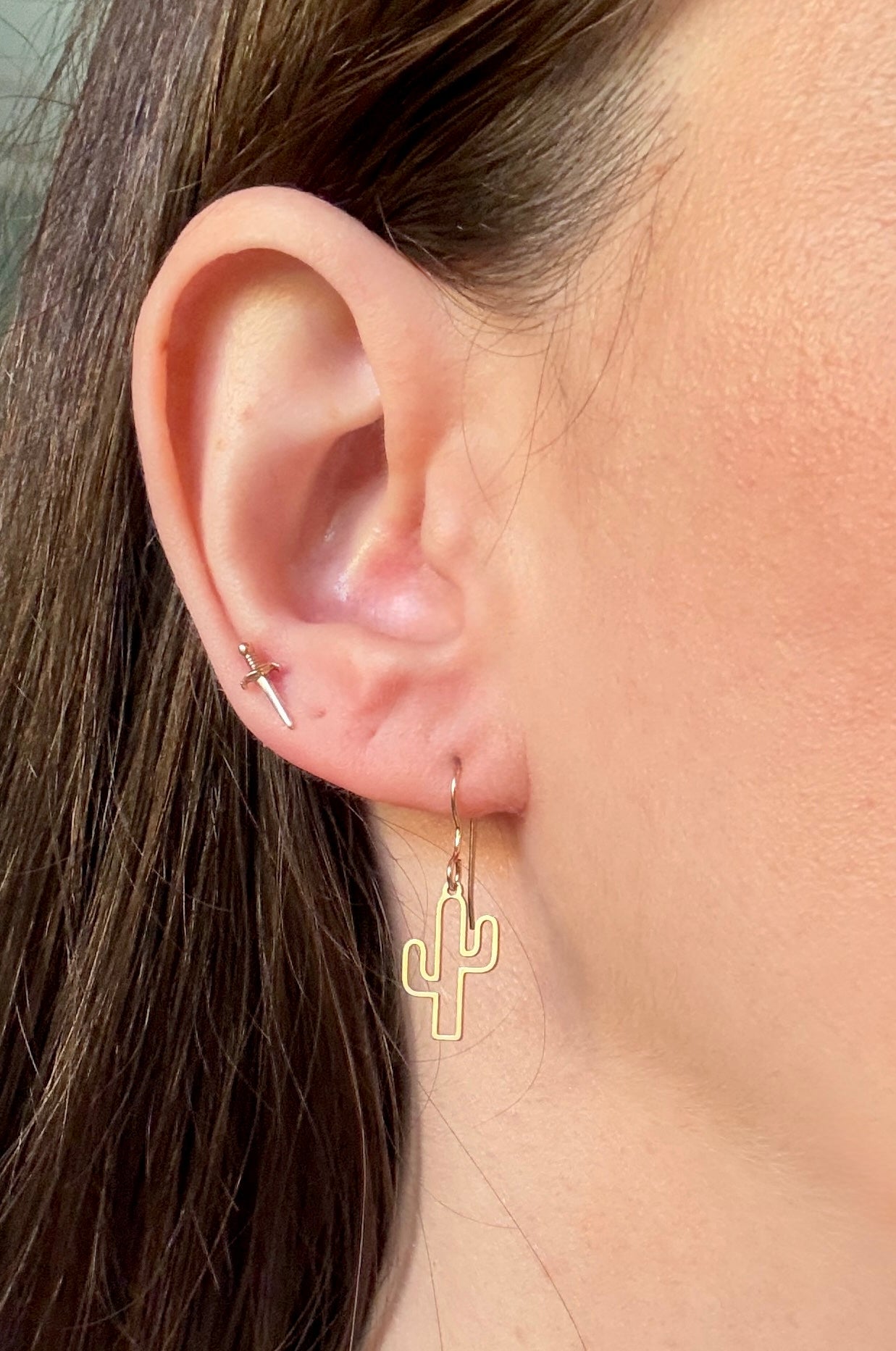 Mini Cactus Earrings