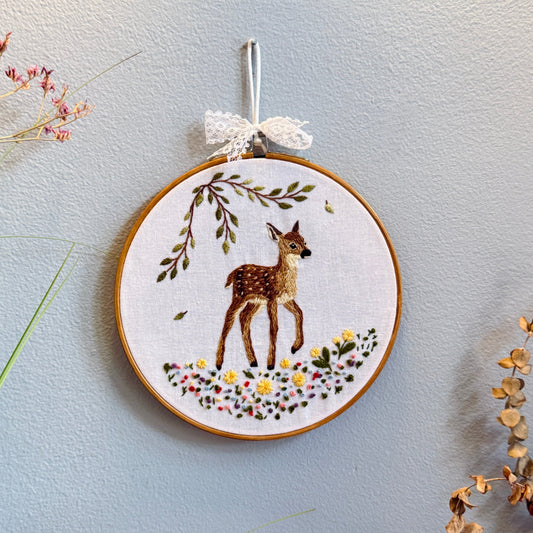 Fawn - Hand Embroidered