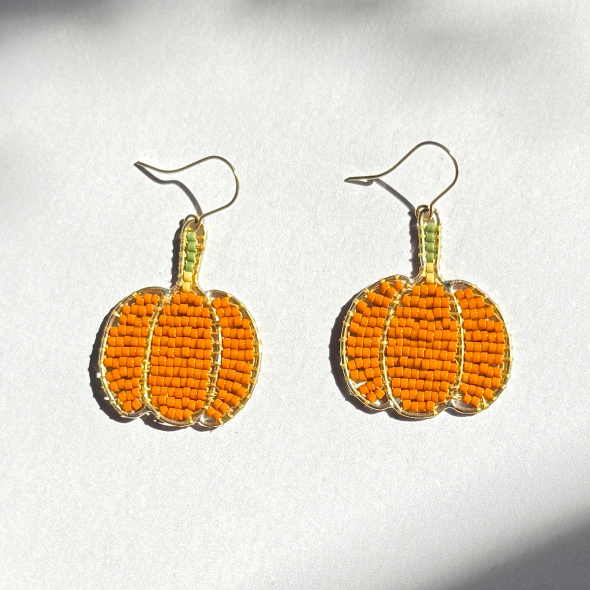 Pumpkin Beaded Earrings