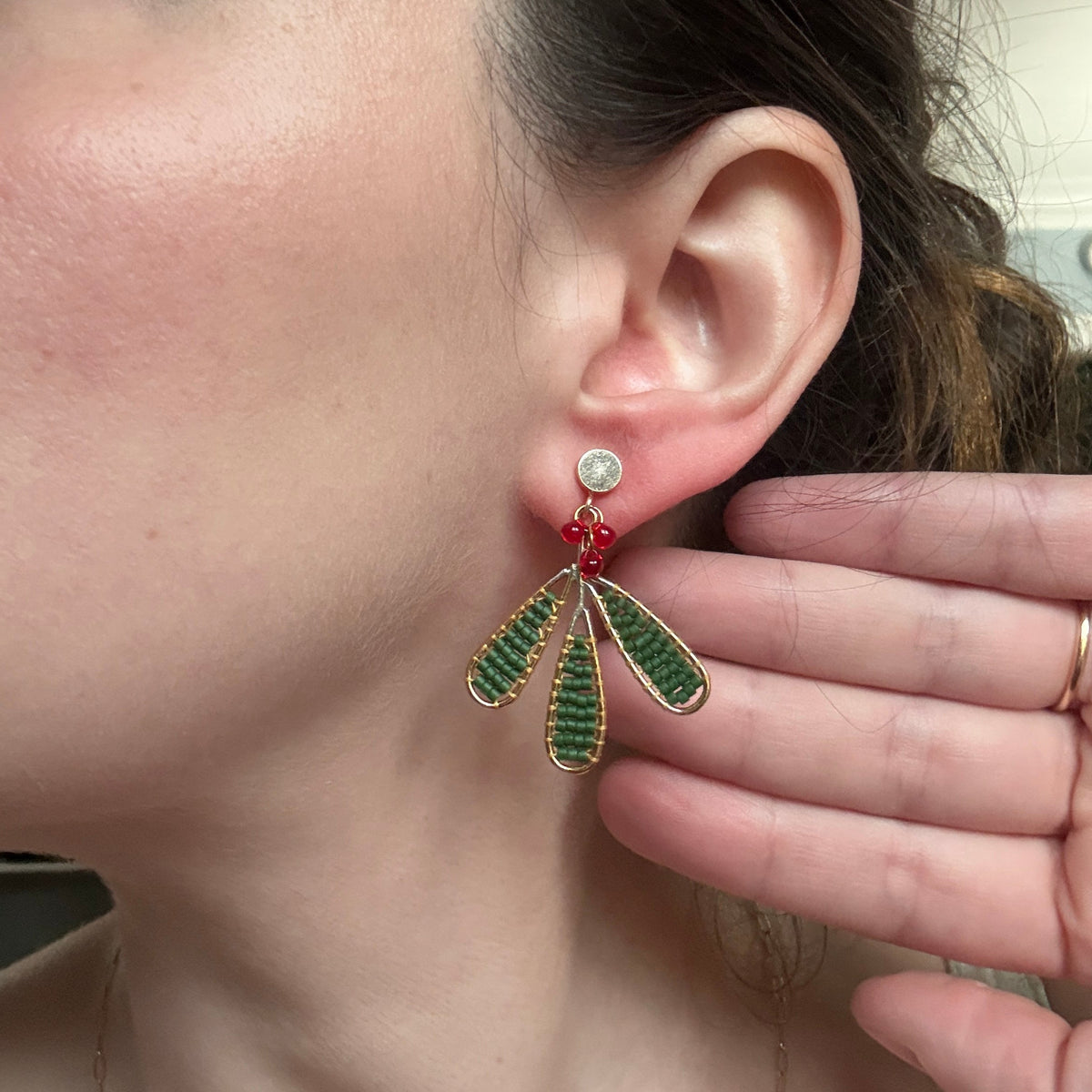 Holly Beaded Earrings