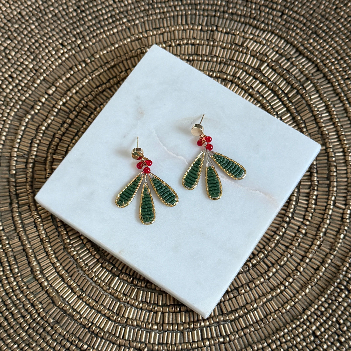 Holly Beaded Earrings