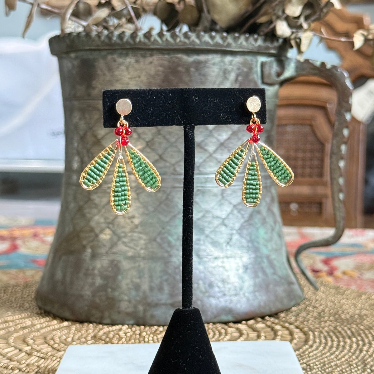 Holly Beaded Earrings