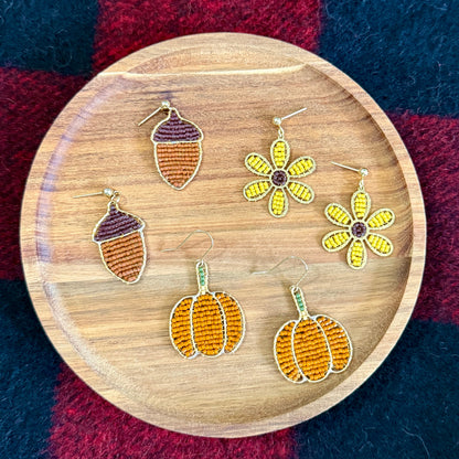 Beaded Acorn Earrings