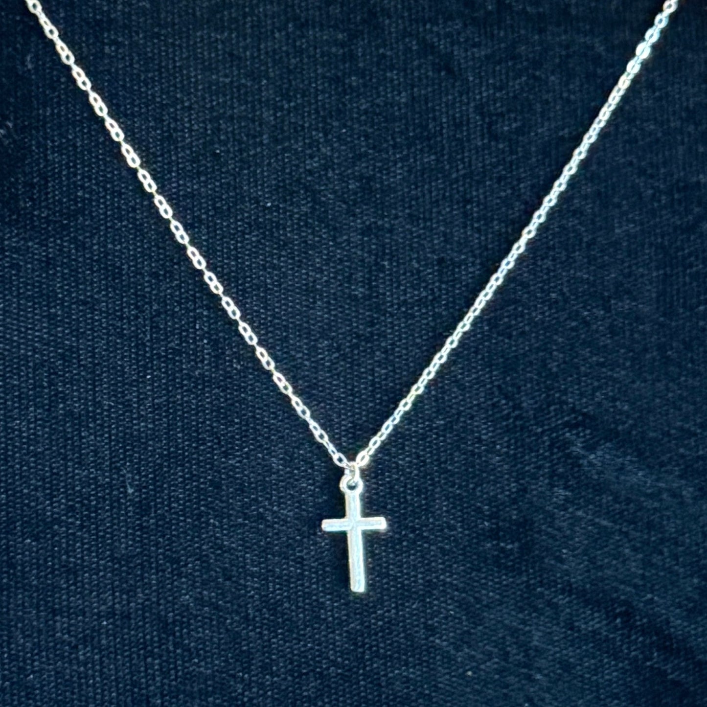 Sterling Silver Mini Cross Necklace