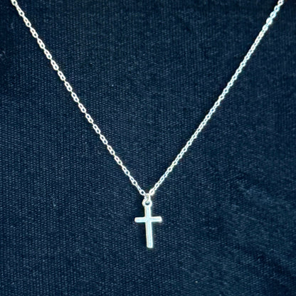 Sterling Silver Mini Cross Necklace