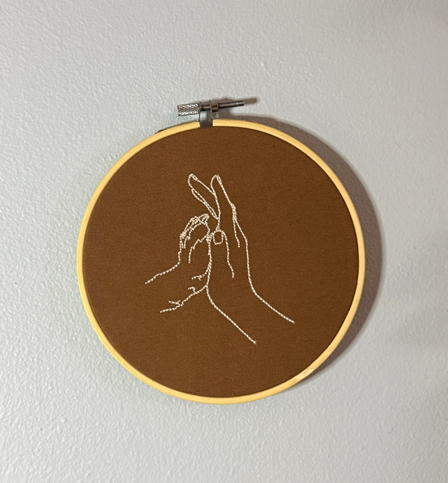 Hand & Paw Embroidered Portrait