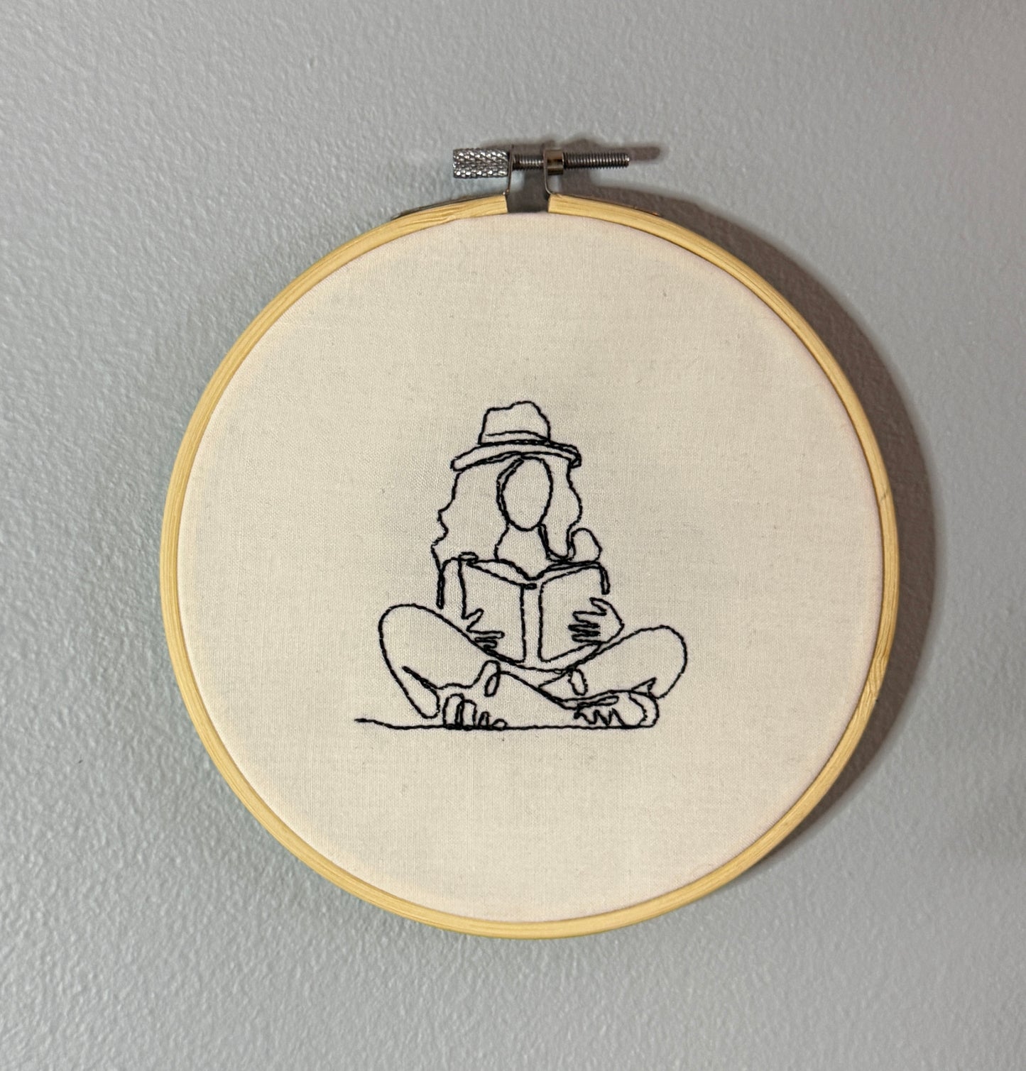 Reader Embroidered Portrait