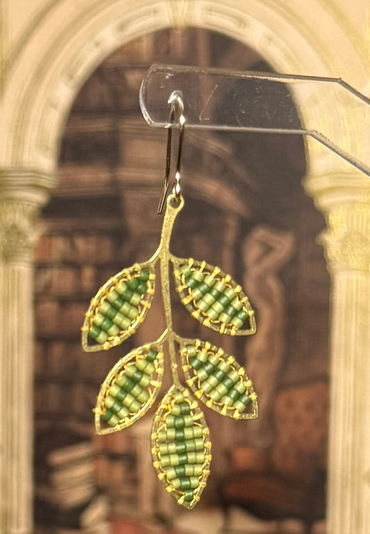 Leaves Beaded Earrings