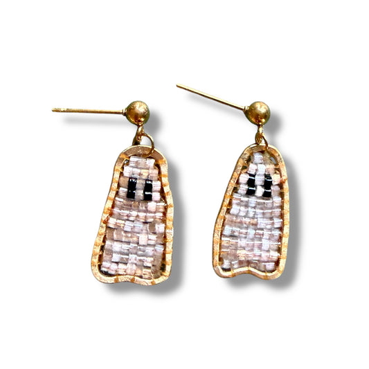 Mini Beaded Ghost Earrings