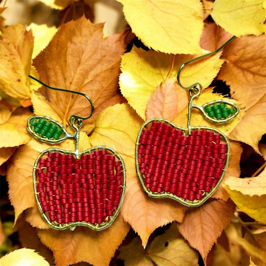 Apple Beaded Earrings