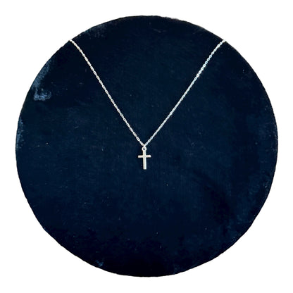 Sterling Silver Mini Cross Necklace