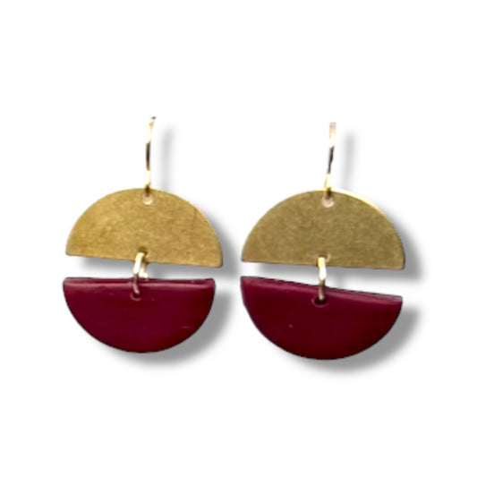 Amy Earrings - Cabernet